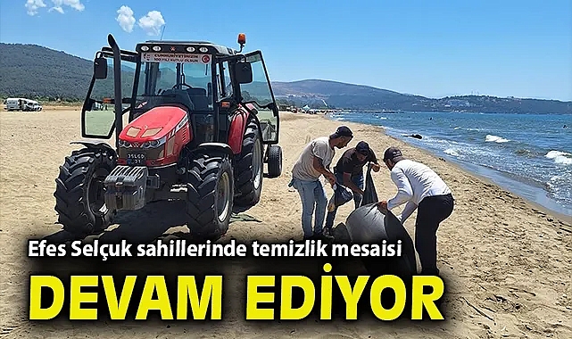 Efes Selçuk sahillerinde temizlik mesaisi devam ediyor