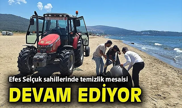 Efes Selçuk sahillerinde temizlik mesaisi devam ediyor