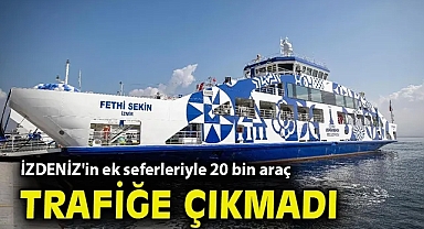 İZDENİZ'in ek seferleriyle 20 bin araç trafiğe çıkmadı