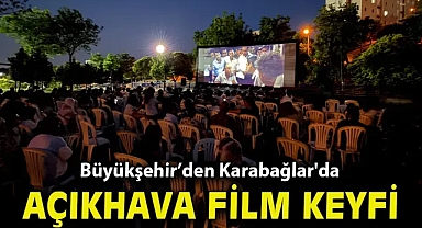 Karabağlar'da açıkhava film keyfi