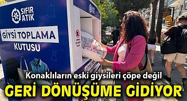 Konaklıların eski giysileri çöpe değil geri dönüşüme gidiyor